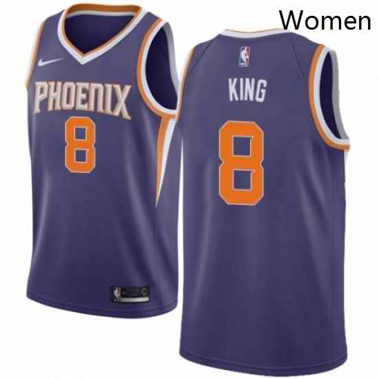 Womens Nike Phoenix Suns 8 George King Swingman Purple NBA Jersey Icon Edition